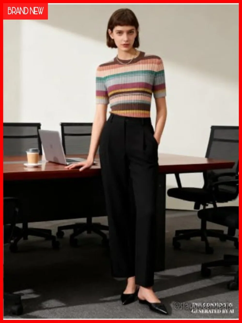 Short Sleeve Sweater Knit Pullover Crew Neck Ribbed Hem Lightweight
